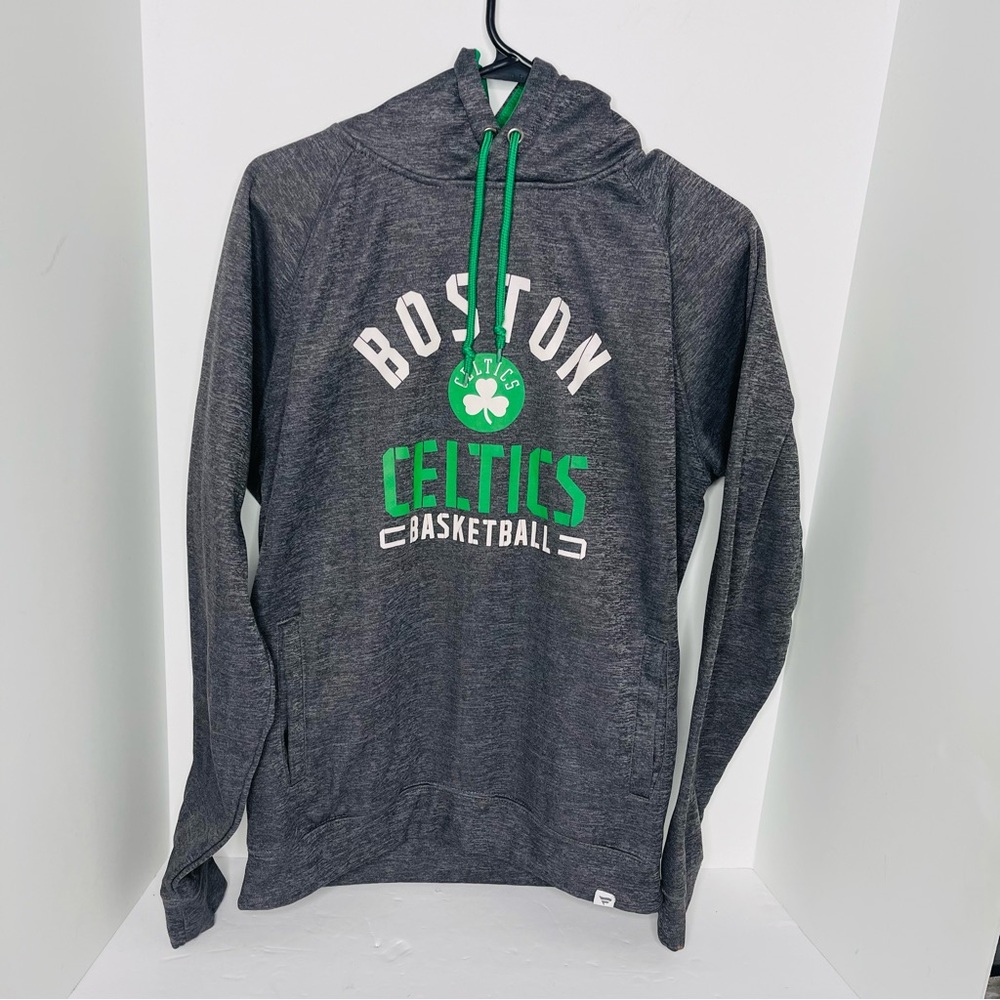 Boston Celtics Fanatics Hooded Sweatshirt Gray Adult Mens Medium NBA Basketball